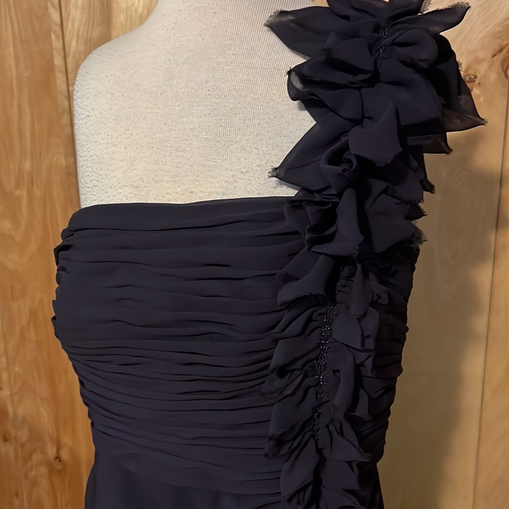 TADASHI SHOJI Purple One Shoulder Formal Gown - Picture 2 of 6